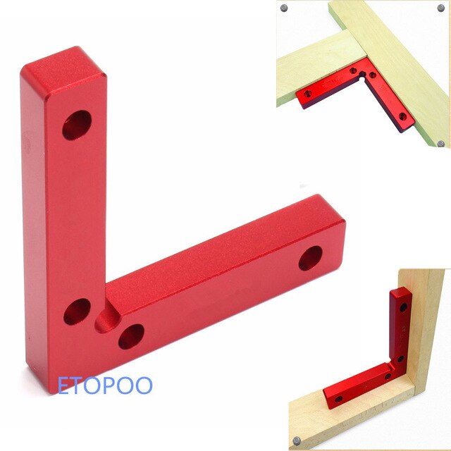 90 Degree 120X120 Positioning Squares 4.7" x 4.7" Aluminium Alloy Right Angle Clamps Woodworking Carpenter Tool L Block Square: 120x120 type1