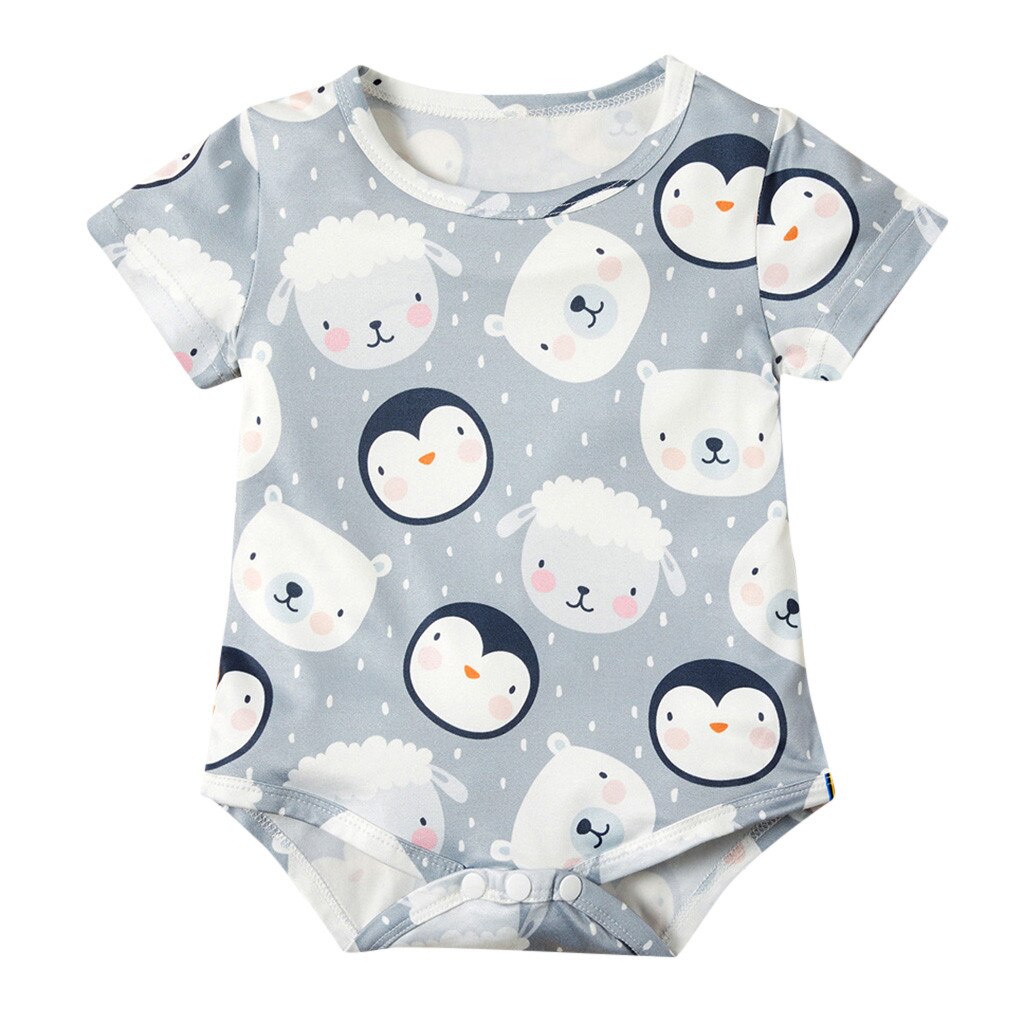 LONSANT Baby Bodysuit Newborn Boy Girl Clothes Newborn Short Sleeve Onesie Cotton Unsisex Body Clothing N30: 6M