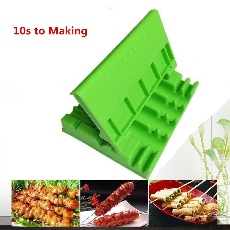 Machine pour faire des brochettes de Kebab, boîte pour faire des brochettes de Barbecue, viande de bœuf, porc, légumes, Grill, accessoires de cuisine, Gadget pour Barbecue en plein air
