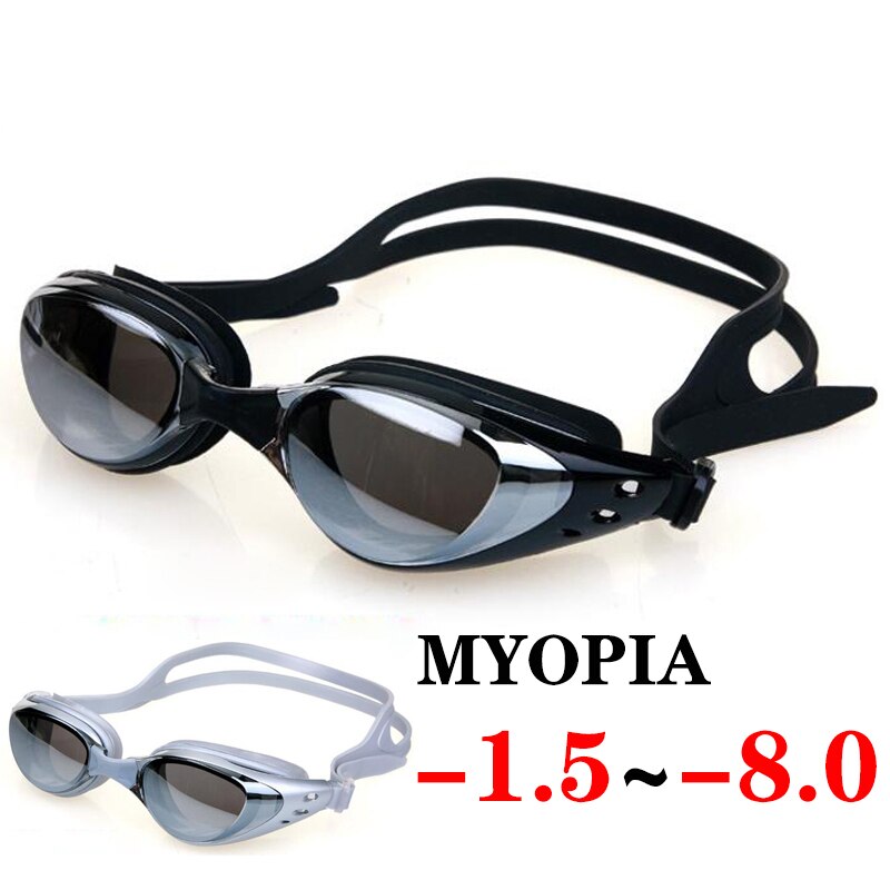 Placage myopie lunettes de natation étanche Anti-buée UV bouclier lunettes piscine Sports nautiques lunettes pour hommes femmes