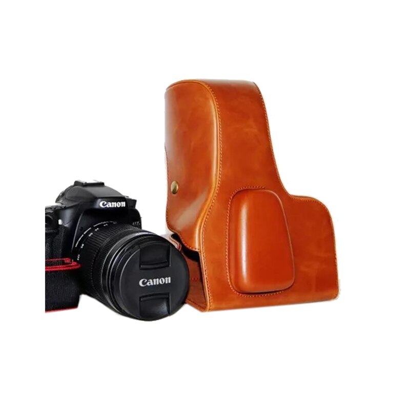 Funda de piel sintética portátil para Canon EOS 60D 70D 80D 90D 80D MarkII DSLR, funda protectora para cámara