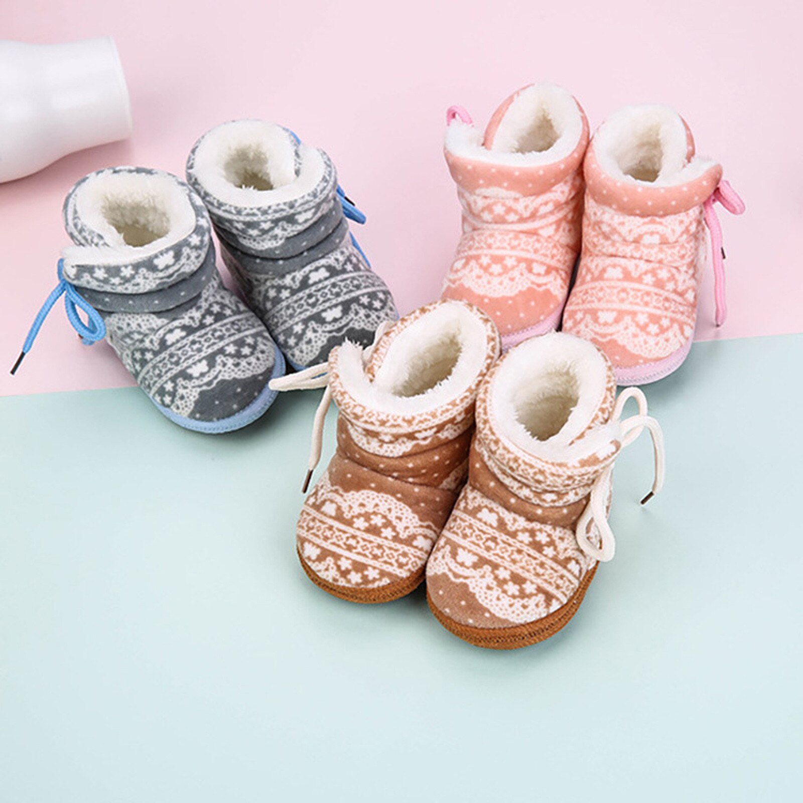 Winter Baby Schoenen Pasgeboren Baby Peuter Baby Print Laarzen Zachte Zool Laarzen Prewalker Warme Schoenen Warme Baby Peuter Boot