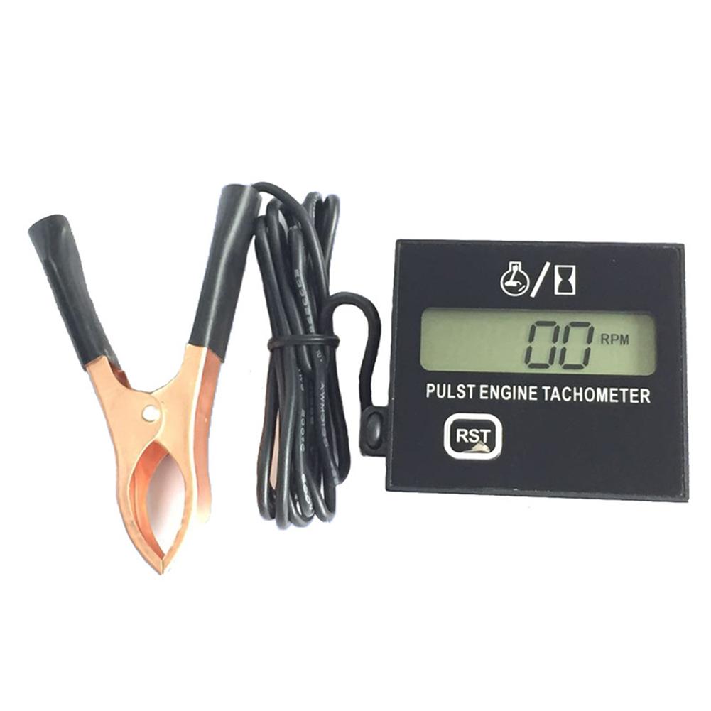 2/4 Stroke Gasoline Digital Engine Tachometer Induction Pulst Tach Meter Motor Gauge Waterproof With Battery For Chain Saw Mower: 2
