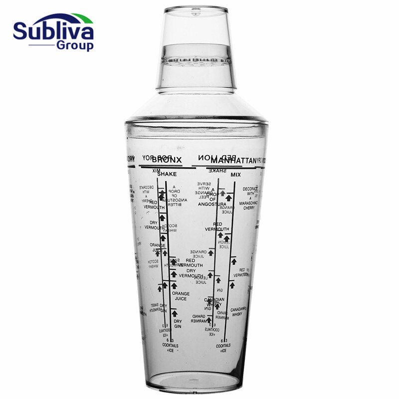 Kunststoff Martini Cocktail Shaker 700ml Wein Getränke Rührgerät Wein Shaker Getränk Rührgerät Barware Haushalt Bar werkzeuge
