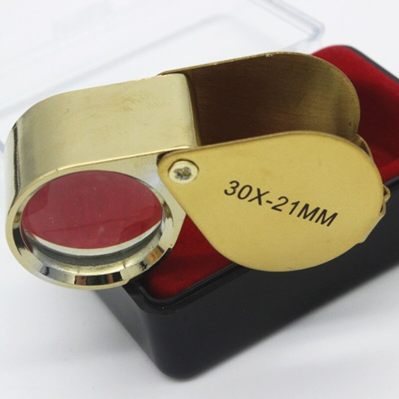 Mini Folding Magnifier 10-15X Jewelers Eye Magnifying Glass Magnifier Pocket Handheld Tools Portable Magnifying Glass