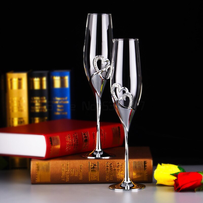 Crystal Wedding Toast Champagne Glasses Wine Glasses Drink Glasses Party Wedding Wine Decoration Glasses Party Box