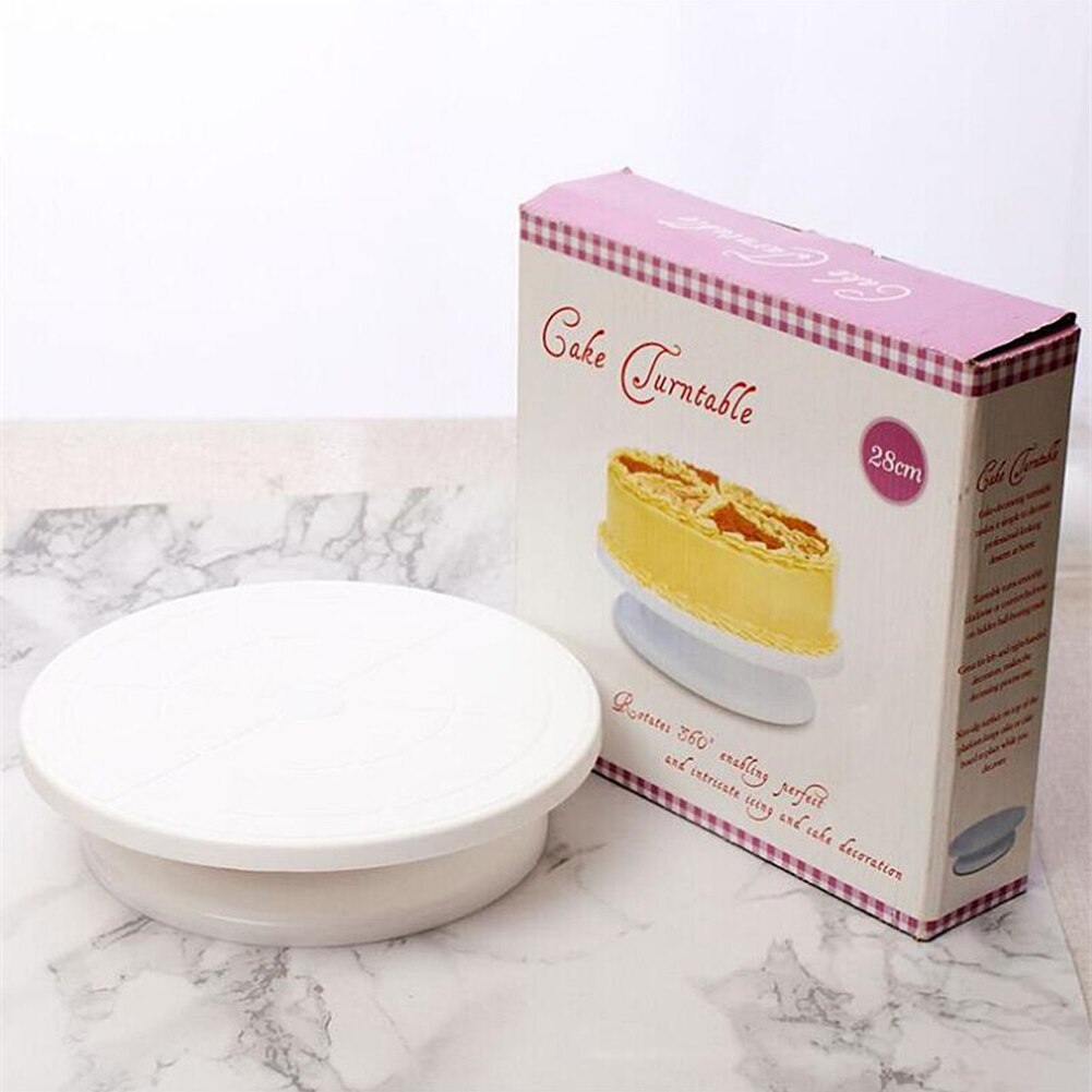 Round Cake Stand Anti Skid 10 Inch Parts Scraper Equipment Baking Tools Decorating Rotary Table Plastic Cake Turntable