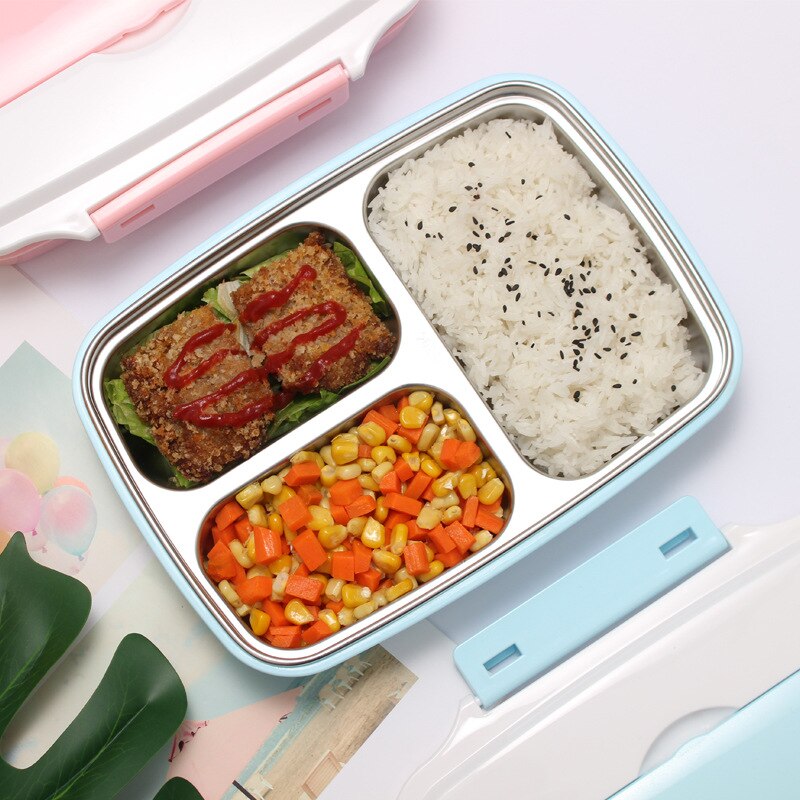 VIP 304 stainless steel lunch box compartment box rectangular adult 1 student male large capacity office worker female lunch