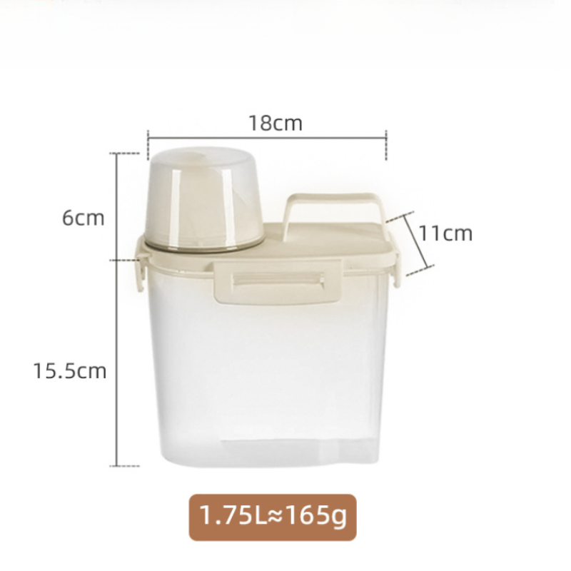 Récipient de nourriture pour chien scellé boîte de stockage de nourriture pour chien avec couvercle-humidité et étanche, idéal pour les aliments pour chiens, les aliments pour chats, les collations pour animaux de compagnie: WHITE