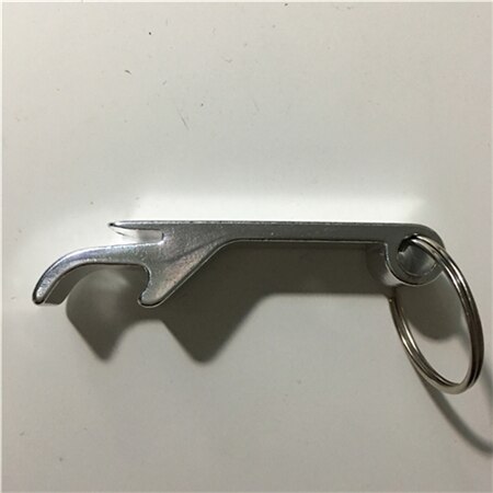 Piwo brelok z otwieraczem robić butelek 4 w 1 kieszonkowy aluminiowy otwieracz robić butelek piwa otwieracz robić butelek wina brelok z otwieraczem robić butelek prezent ślubny narzędzie kuchenne robić baru: Sliver