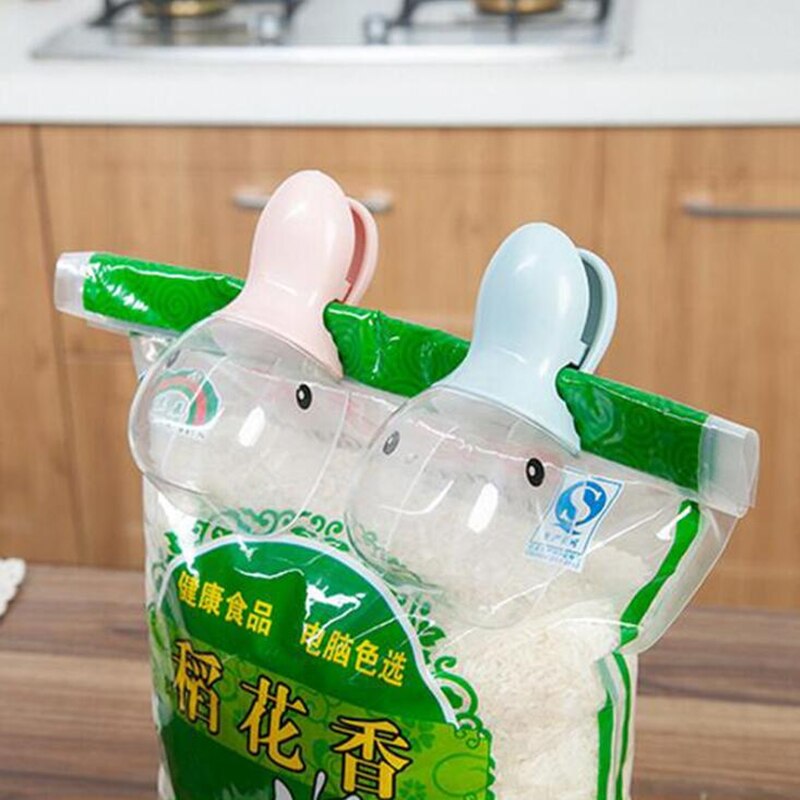 FEIGOLO cuillère à riz en tête de canard | cuillère à riz, pince à sceller transparente pelle à riz, scellage sac de riz, outils de cuisine FNS61 1 pièce