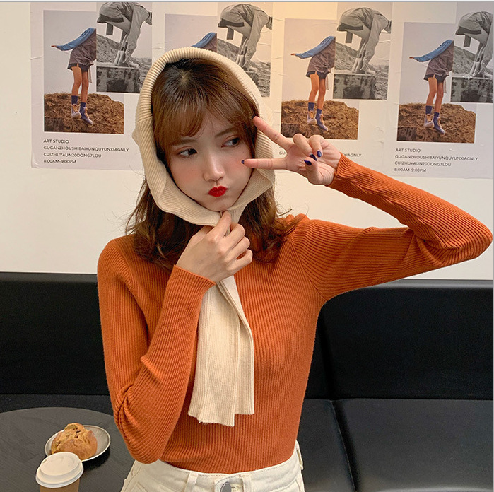 Zjaiss 2025 Herfst Basic Dieptepunt Trui Top Vrouwen Geribbelde Zachte Mock Hals Elastische Trui Warme Effen Kleur Slanke Jumper: CAMEL