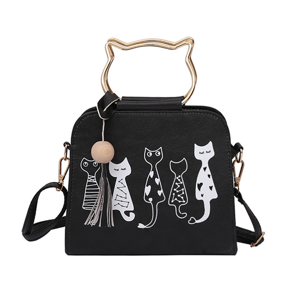 Neue Leder Messenger Taschen Frauen Handtaschen Katze Kaninchen Muster Schulter Kreuz Tasche körper bolsas de mujer torebki damskie A40