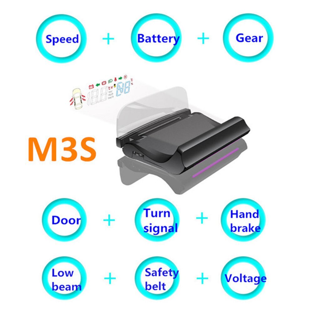 Neueste M3S HUD Kopf-hoch Anzeige Multi-schicht Verbund Bildschirm Verhindern Bleichen Tür Getriebe Visuelle Wirkung Anzeige Für tesla Modell 3