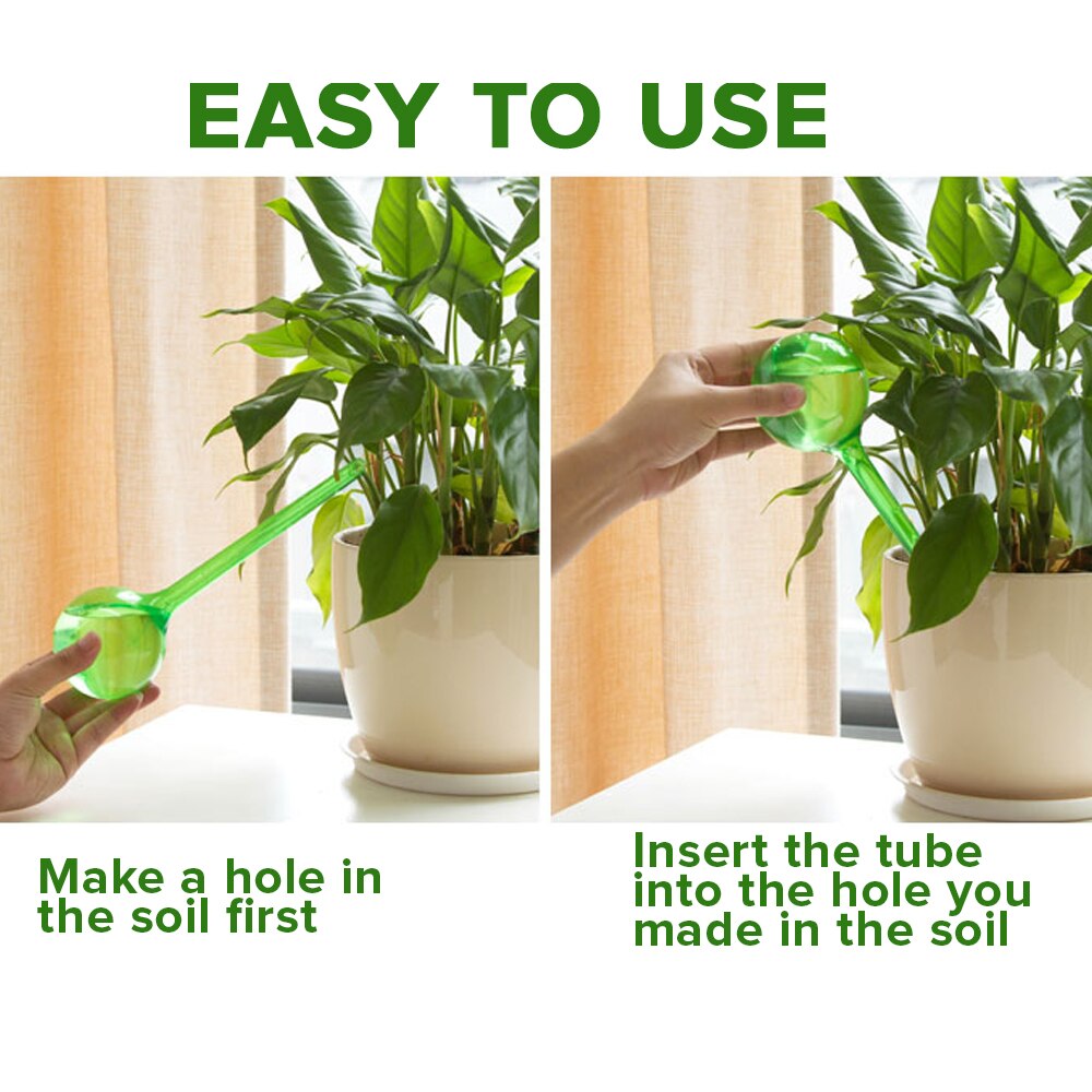 Plant Watering Bulb Self Watering Device Pot Automatic Houseplant Plant Pot Bulb Globe Garden Watering System for Plant 3/6Pcs