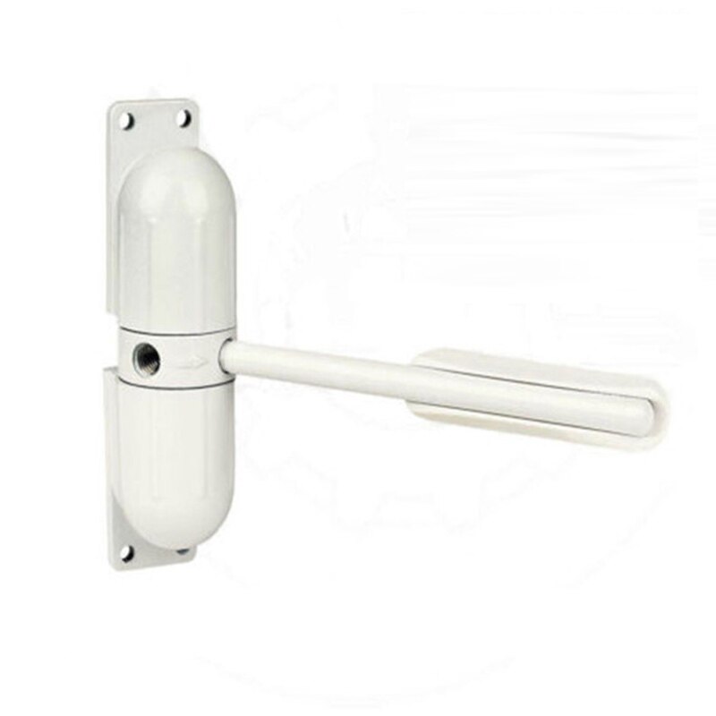 White Spring Closing Door Zinc Alloy Adjustable Surface Mounted Automatic Door Closer Fire Rated Door Stopper Door Hardware: white