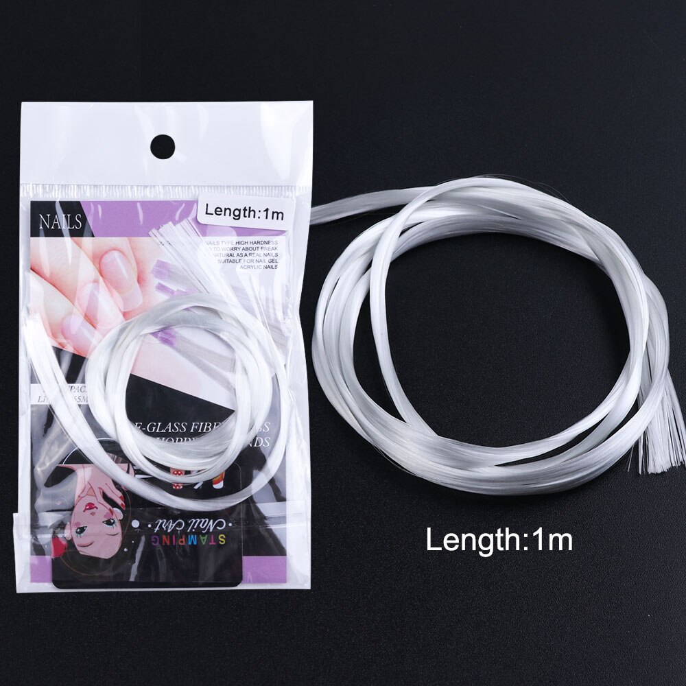 1 pack fibernaglar glasfiber för nagelförlängning akrylspetsar formglas för naglar sidenförlängning bygga nagelsalongsverktyg  ji952: 952-1m