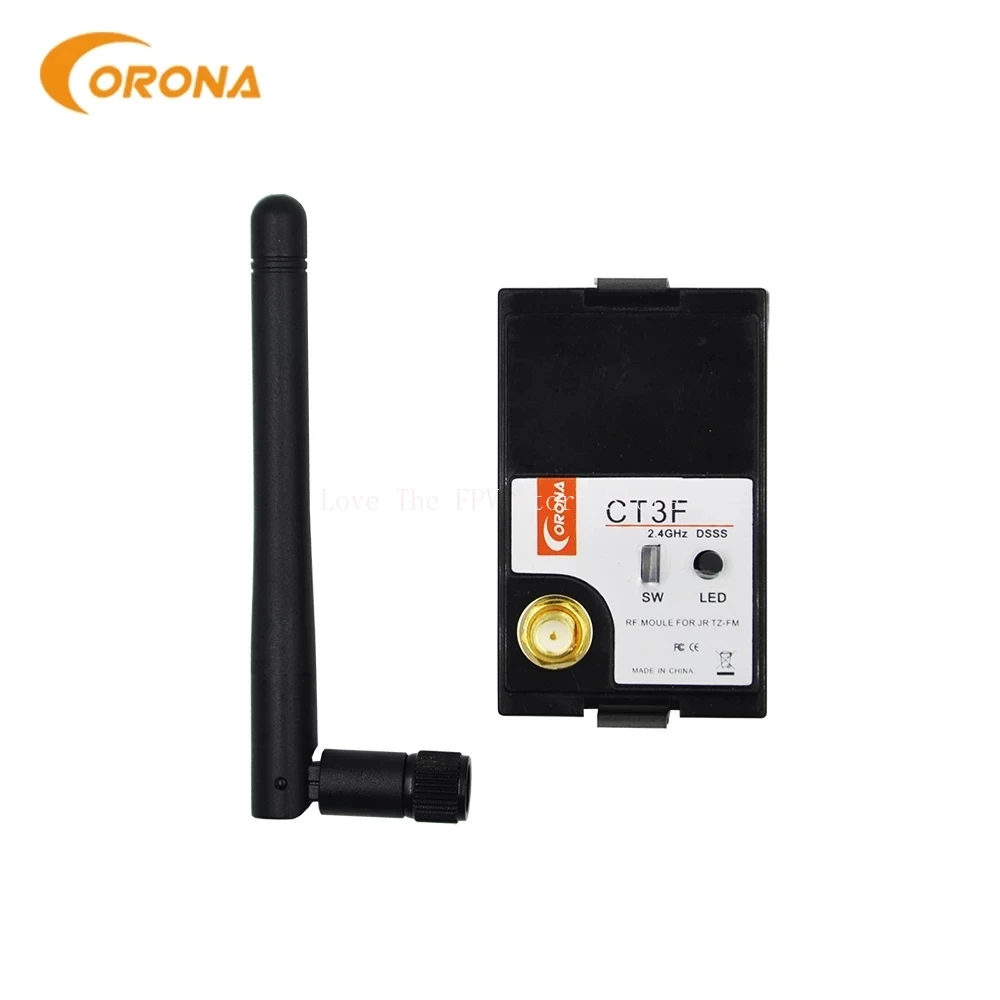 Corona 2.4GHz CT3F DSSS 3 Channel RF Module & CR3D Receiver for Futaba 3PM 3PK Hitec Transmitter: Red