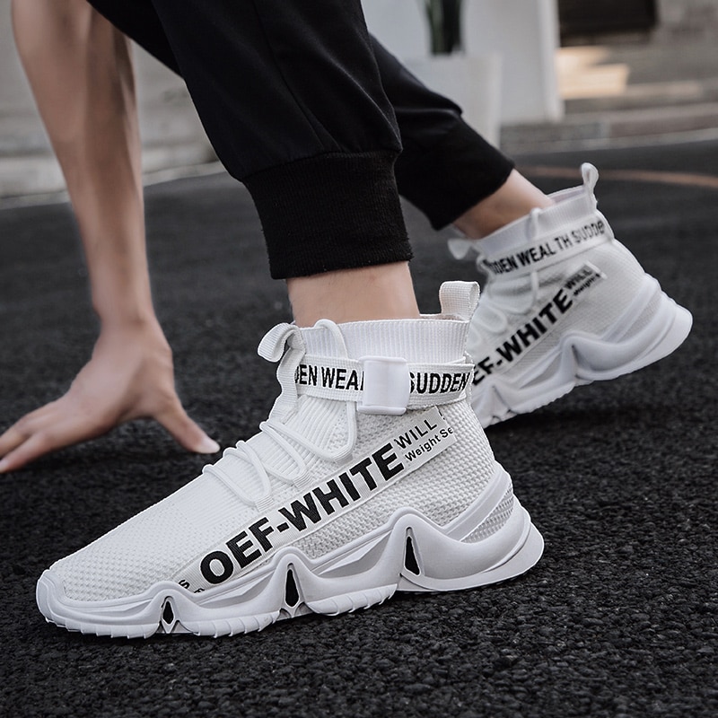 Outdoor Men Free Running for Men Jogging Walking Sports Shoes High Lace-up Athietic Breathable High Sneakers