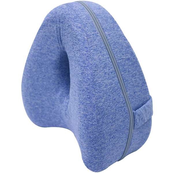 Almohada de espuma de memoria en forma de corazón para las piernas con correa elástica, almohada de espuma en forma de corazón (amarillo): Blue