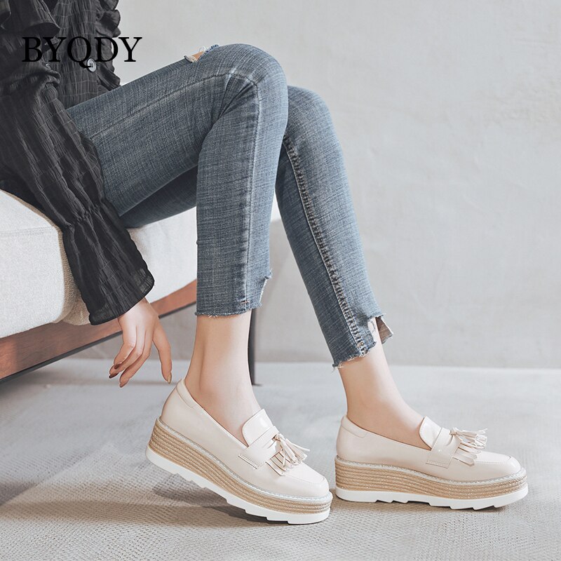 Byqdy dusk platform pumps mule sko kvinner høy hæl kvinnelige pumps rund tå skinnsko kontor damer sko svart slip on