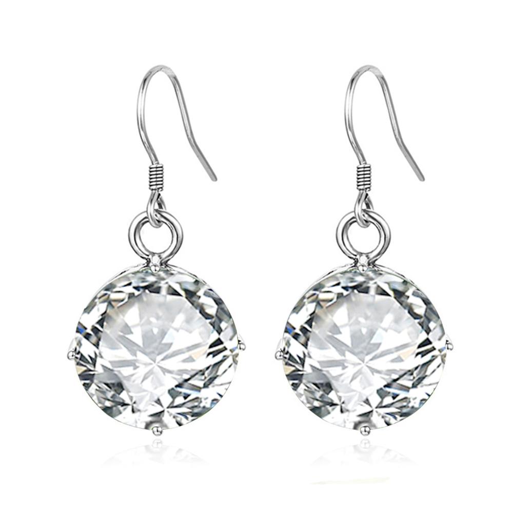 Szjinao Echt 925 Sterling Silber Neo-gotisch Handgemachte Gravieren Edlen Schmuck Runde groß Diamant Ohrringe Für Frauen Schmuckstück neue