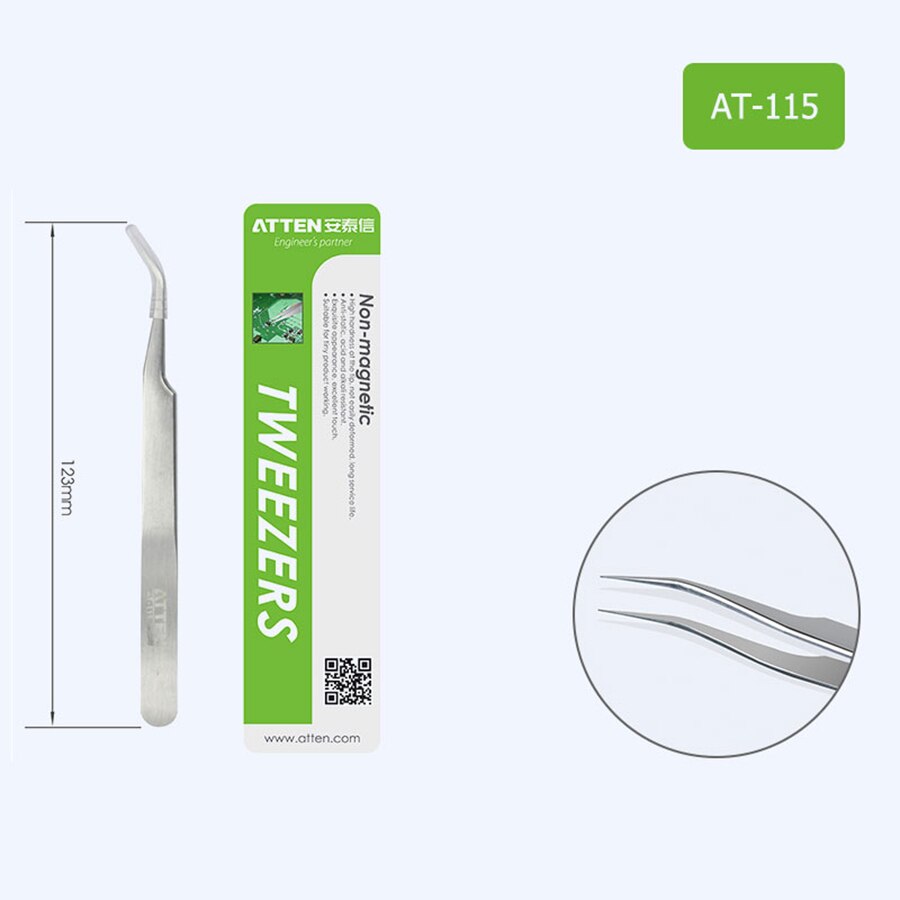 Atten Roestvrijstalen Pincet Corrosiewerende Precisie Pincet Elektronische Rvs Lange Pincet Tang Pincette