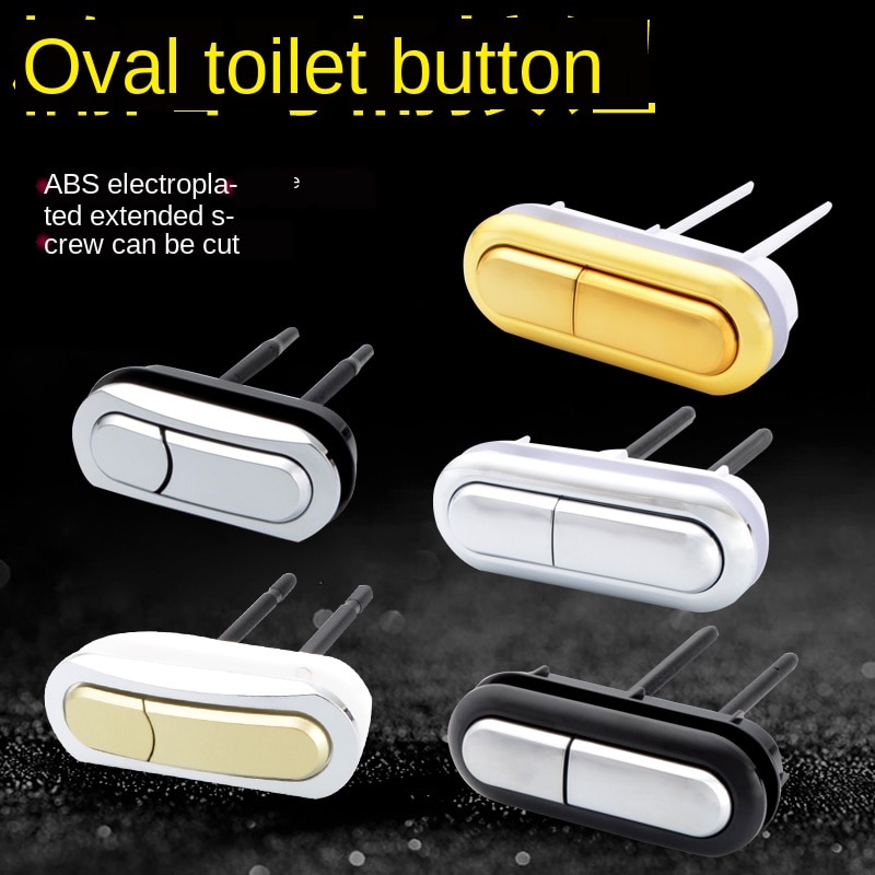 Toilet tank button oval toilet flush button double button toilet bowl toilet switch accessories