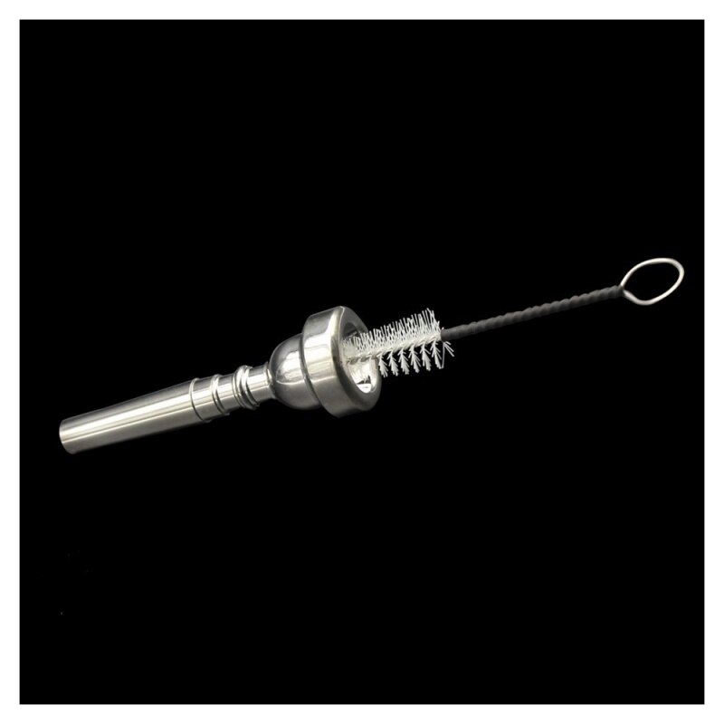 2 stuks universele mondstukreinigingsborstels van nylon voor trombone, trompet, hoorn en blaasinstrument.