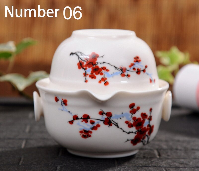 Ceramics Tea set Include 1 Pot 1 Cup, gaiwan,Beautiful and easy teapot kettle,kung fu teaset