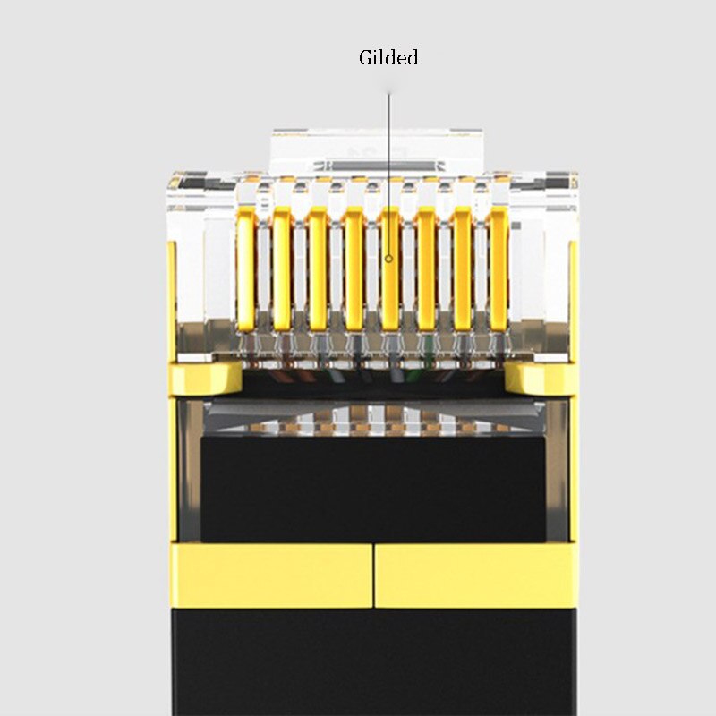 2m Flat network cable 10G cat7 high-speed category 7 pure copper Gigabit broadband shielded household network cable