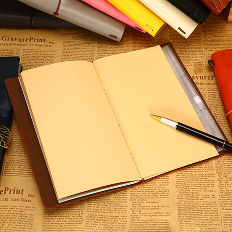 Retro PU Leather Notebook Diary Notepad Note Book Stationery Traveler Journals JS22