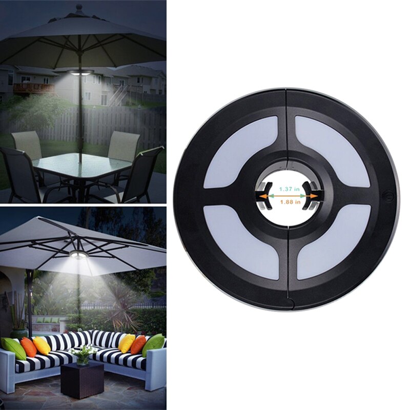 Luces LED para sombrilla, paraguas de Patio para exteriores, lámpara para tienda de campaña, soporte para vacaciones, carga USB NW: Default Title