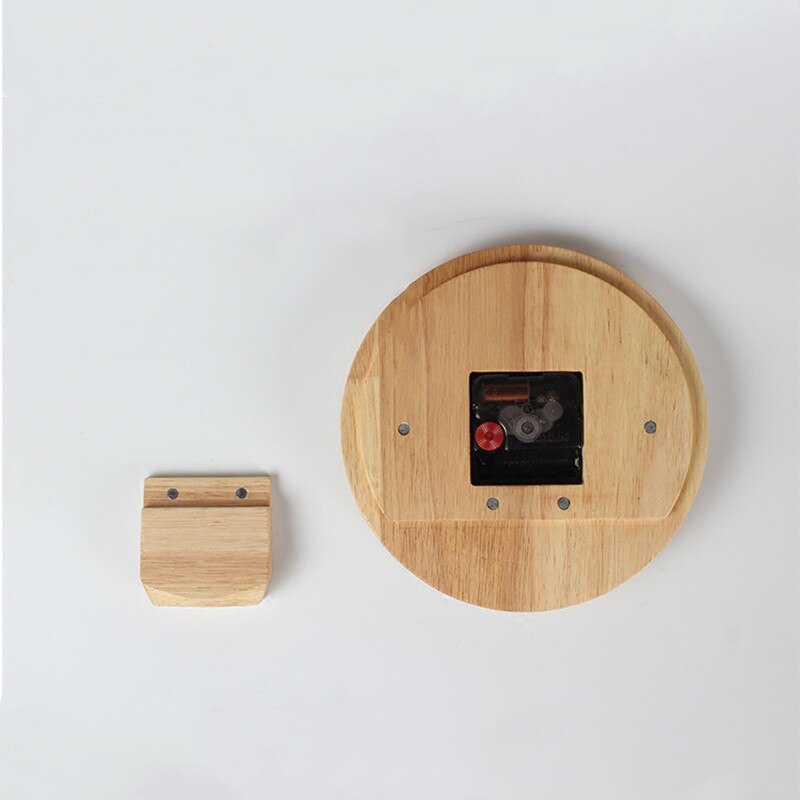 Nordisk massivtre pendelklokke stue enkel dekorasjon bordklokke kontor skrivebord stum klokke ornament