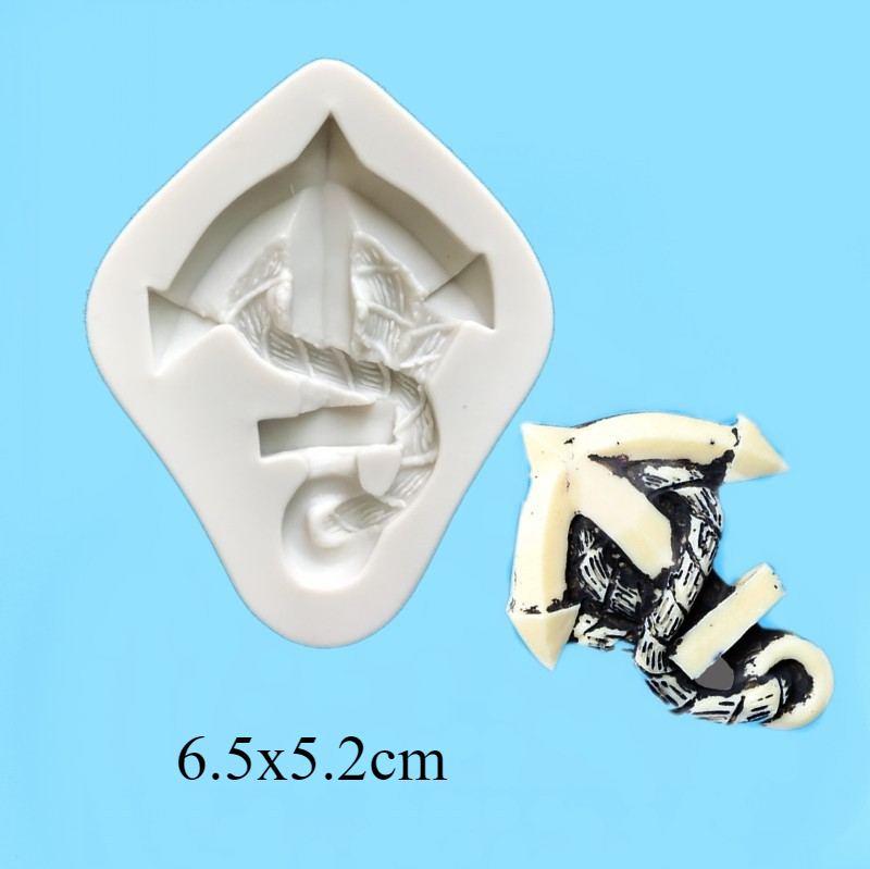 Moules en silicone en forme de crâne pour décoration de gâteau au chocolat, moules en résine, accessoires de cuisson Har Ant, élection bricolage, Halloween 7.5,: vert clair
