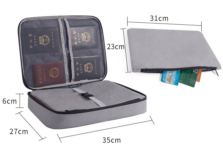 Folder for Documents Ticket Waterproof Document Holder Organizer for Documents Certificates File Folder Large Travel Storage Bag