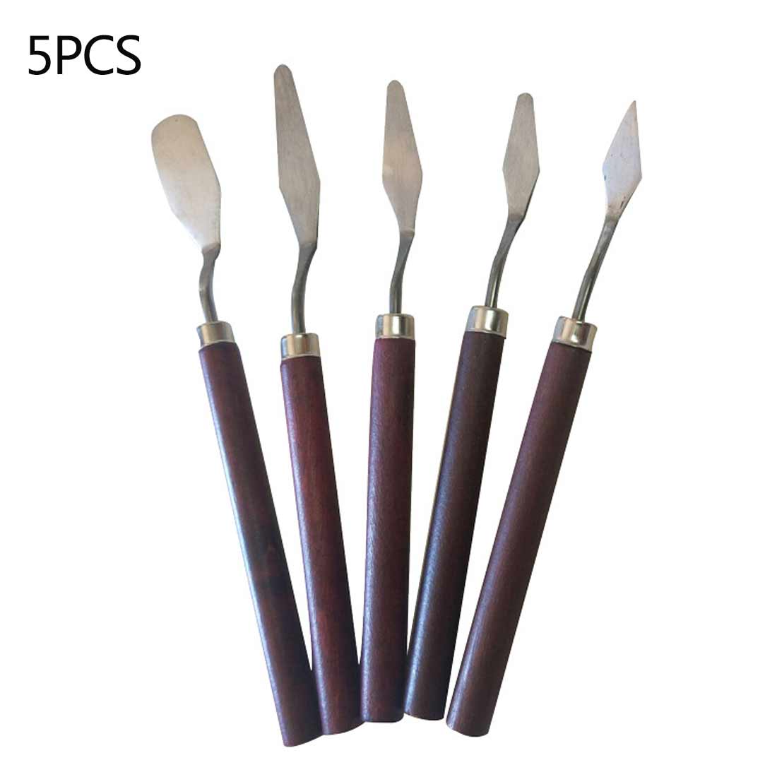 5 pieces/set of thick oil painting scraper stainless steel painting palette art painting tool set artist painting palette knife