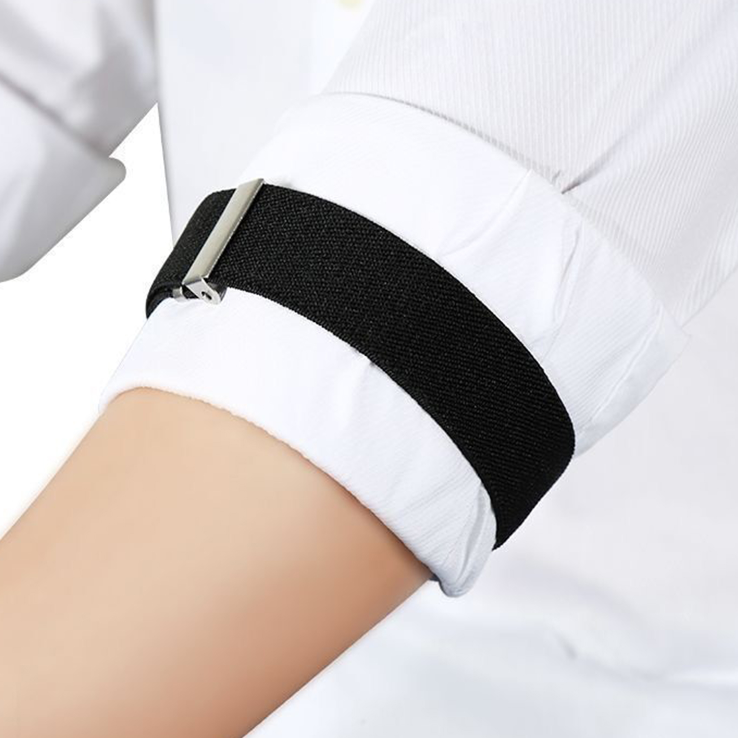 One Pair Elastic Armband Shirt Sleeve Holder Women Men Adjustable Arm Cuffs Bands For Party Wedding Clothing Accessories