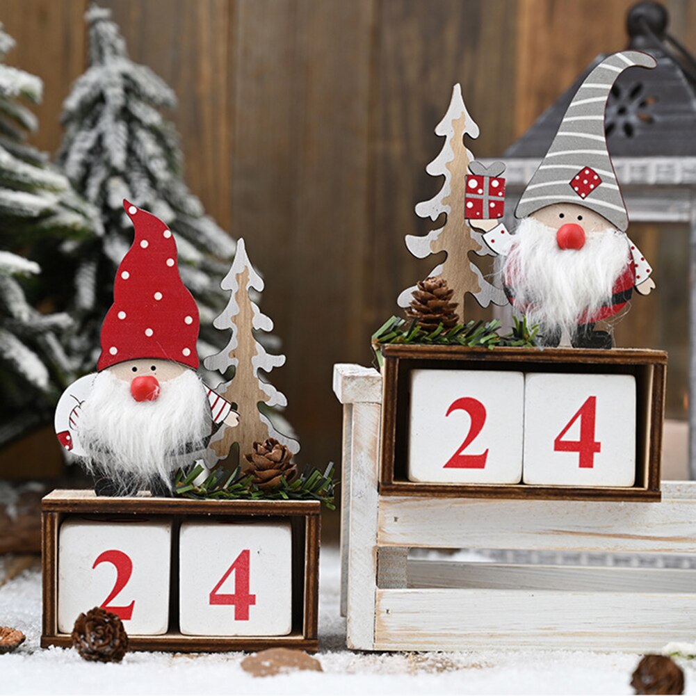 Julkalender god julpynt till hemmet xmas år jultomten dockor tomte dekor navidad