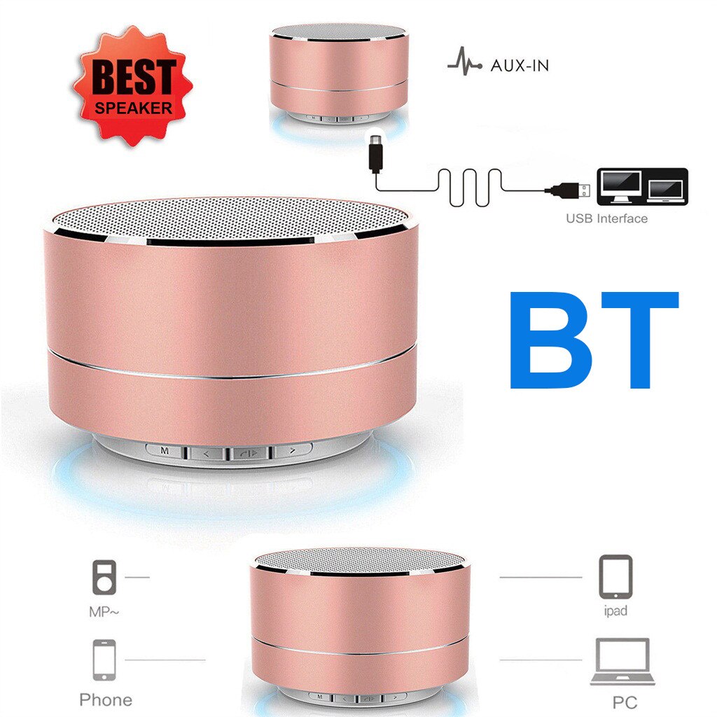 Draagbare Draadloze Bluetooth Speaker Led Mnin Bass Portable Speakers Voor Iphone Voor Ipad Telefoons MP3 Ft Coluna Altavoz Bluetooth # P