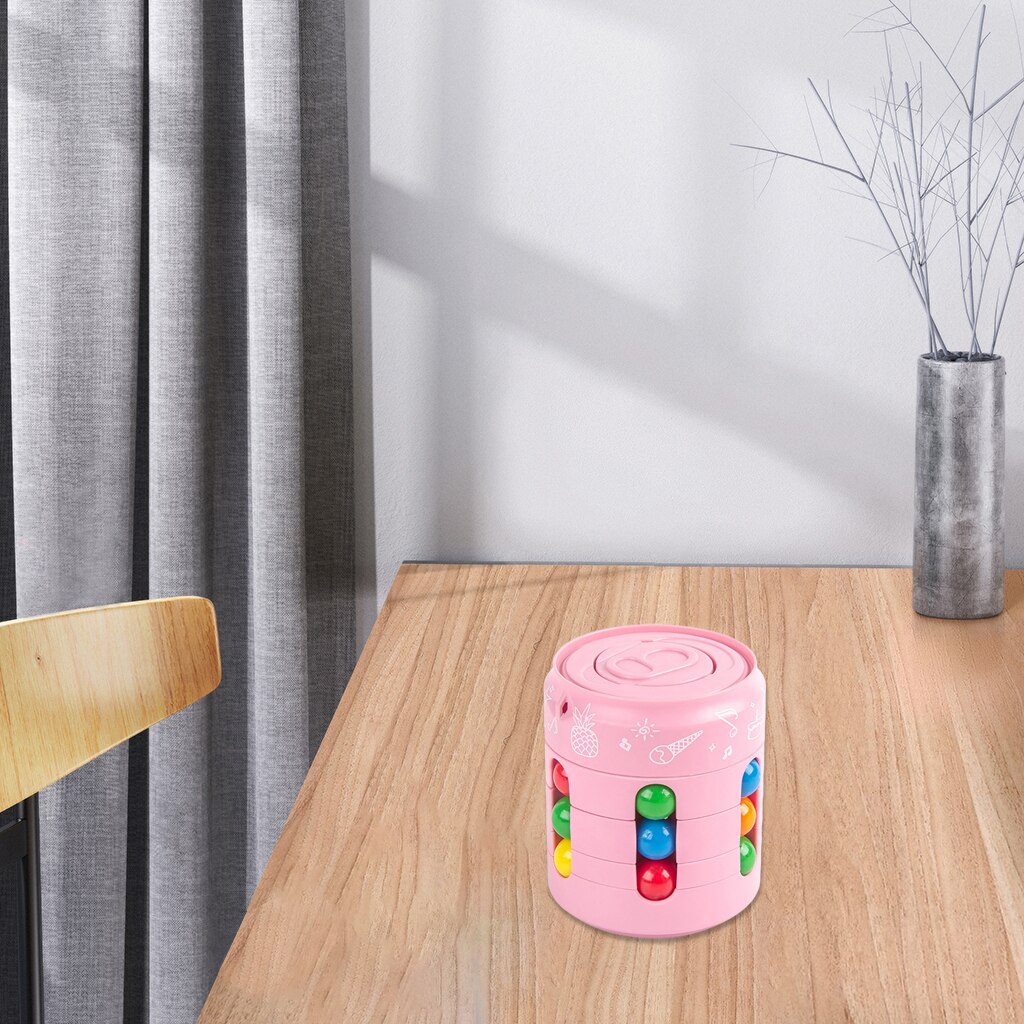 Speed Cube Bean Gyro Spinning Tops Toy Anti-anxiety Stress Relieve Decompression Fidget Educational Toys