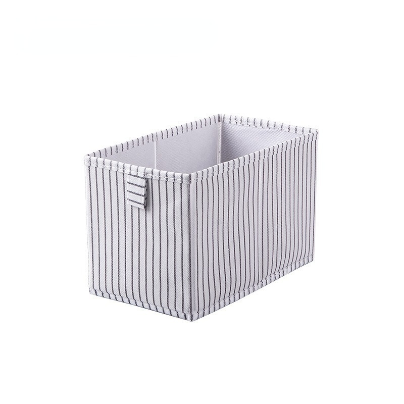 Caja de almacenamiento plegable de tela de lino y algodón para el hogar, organizador de juguetes, cesta de lavandería: A1