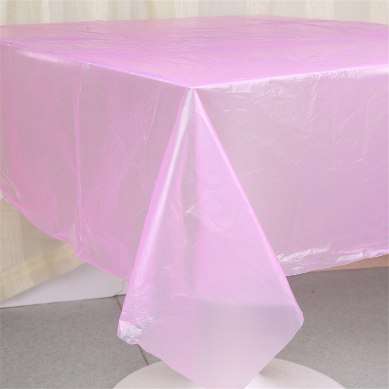 137X138Cm Plastic Tafelkleed Tafelkleed Cover Party Bruiloft Catering Evenementen Servies Tafel Rok Decoratie 9 Kleuren