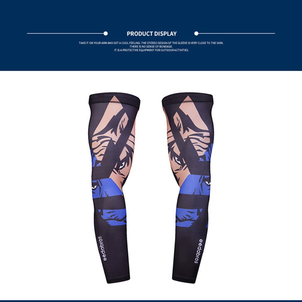 Sunscreen Cuff Arm Sleeves Breathable Skull Skeleton UV Protective Cuff Sleeves Cycling Riding Running Arm Sleeve