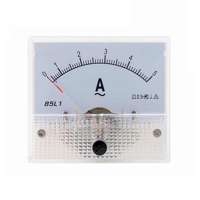M6CF 85L1 AC Panel Meter Analog Panel Ammeter Dial Current Gauge Pointer Ammeter