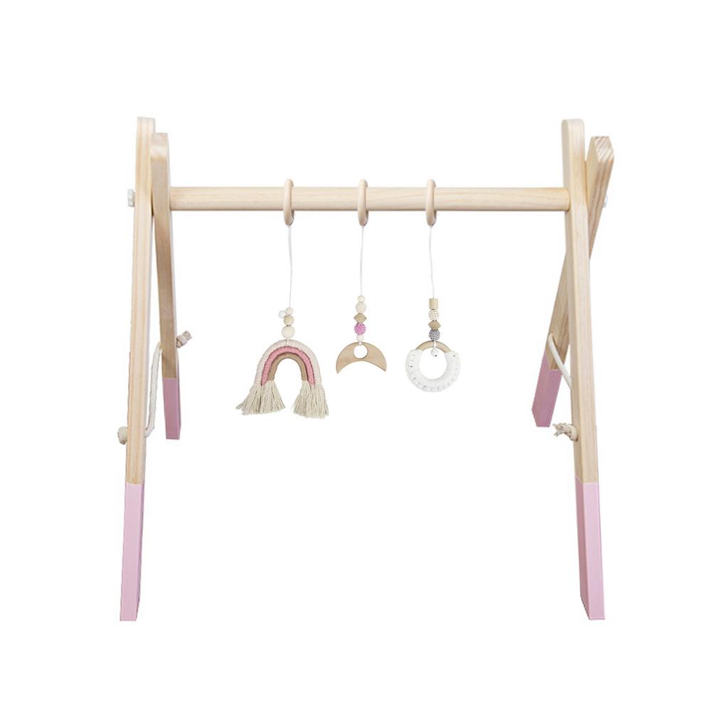Baby Spel Gym Opvouwbare Draagbare Tool Decoratie Voor Kinderen Loopstoeltje Peuter Baby Rugzak Cut Het Touw Caminador Bebe: Pink