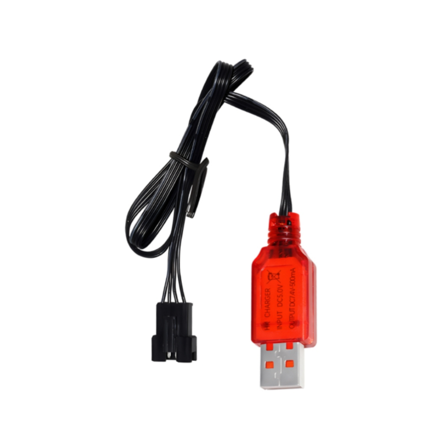 1 pièces 7.4V 500mA SM-4P prise chargeur USB pour DE36W DE65 HM202 EC08 EC16 RC voiture, M416 électrique Gel boule Blaster chargeur de batterie