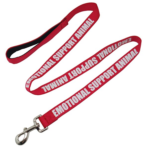Service Dog Leash Wrap Emotional Support animal leash and Reflective Lettering Supplies or Accessories for Service Dog Vest: Red text 1