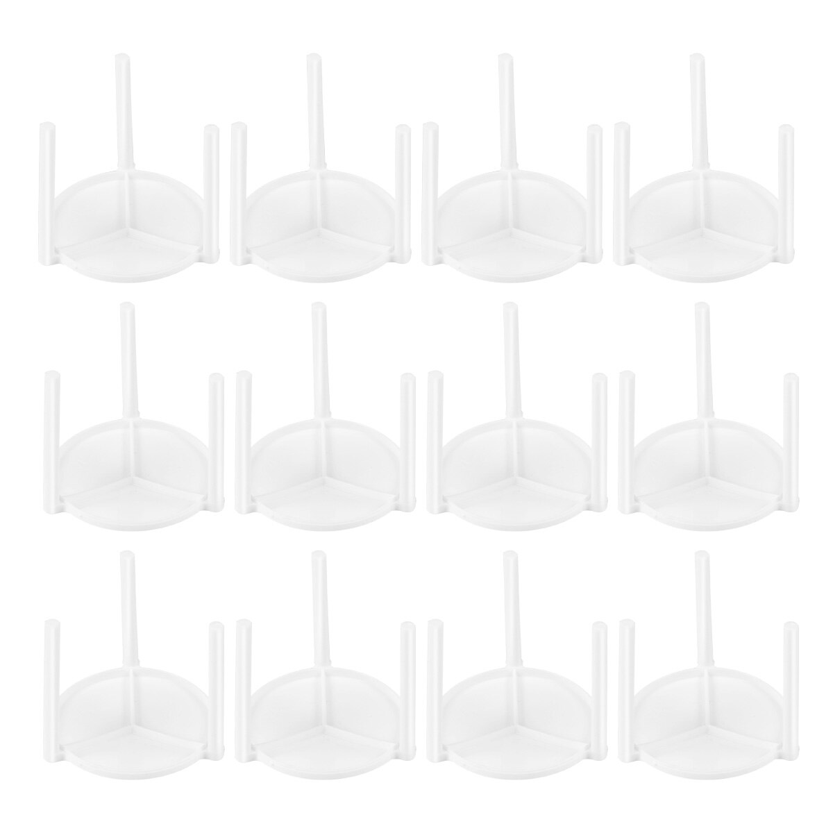 100pcs Plastic Pizza Tripod Pizza Saver Stand White Tripod Stack: Default Title