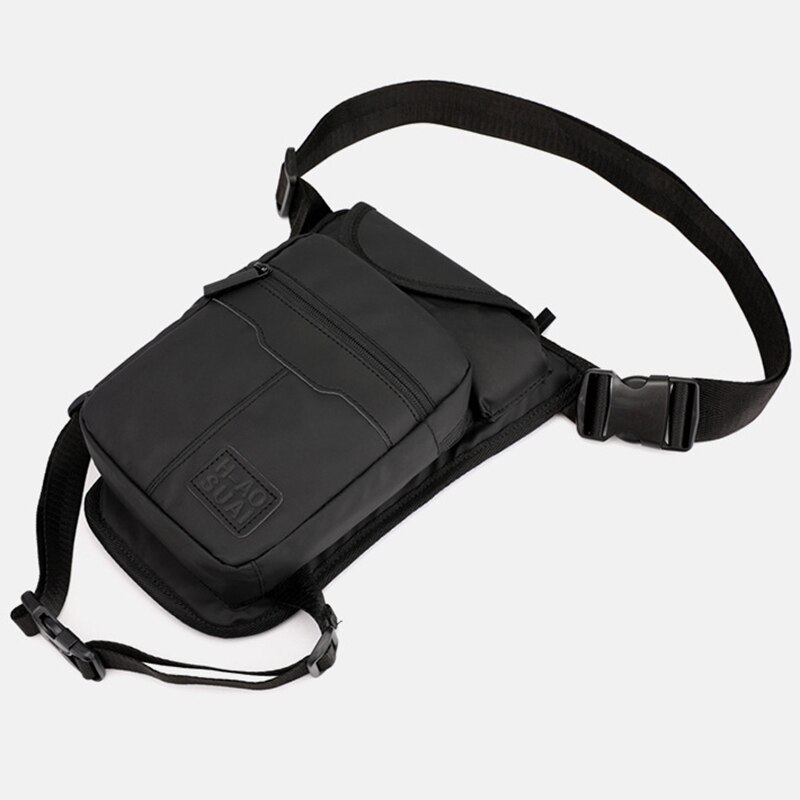 Leg bag nylon herre fanny pack motorsykkel ridning casual skulder cross body lår mannlig hoftebelte midje poser lår